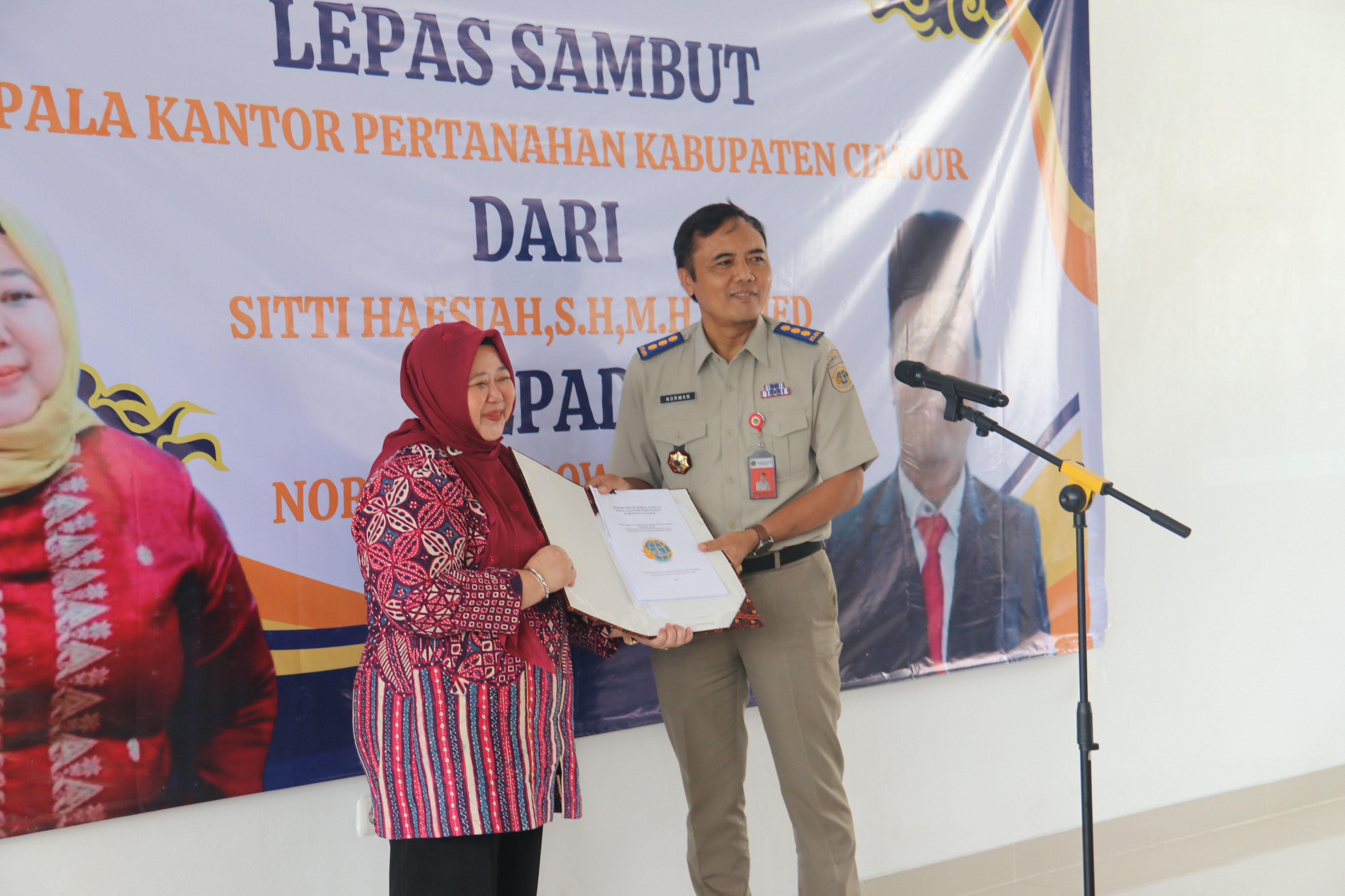 Lepas Sambut Kepala Pertanahan Kabupaten Cianjur